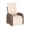 Merrick Lane Selci Modern Style Patio Wicker Rattan Indoor/Outdoor Recliner Lounge Chair with Side Table and Adjustable Back